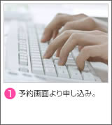 (1)予約画面より申し込み。
